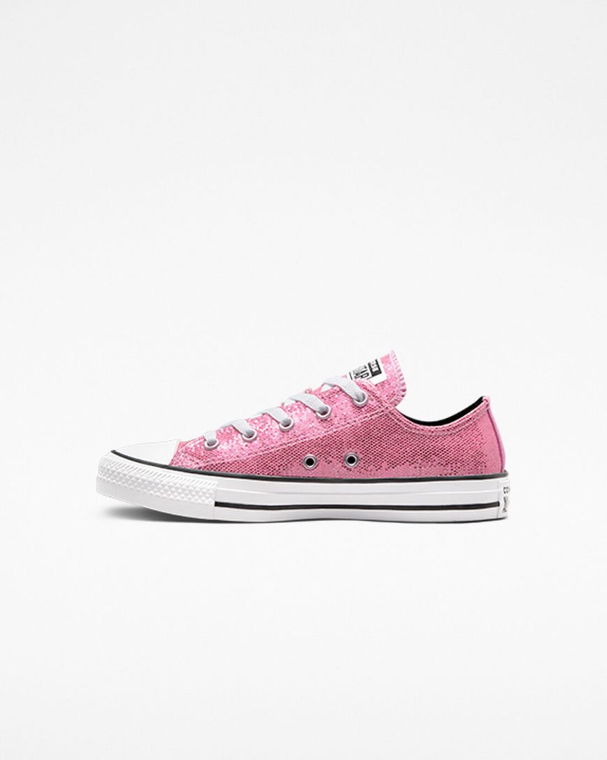 Tenisky Nizke Converse Chuck Taylor All Star Glitter Dievcenske Ruzove Čierne | SK H5RQY5